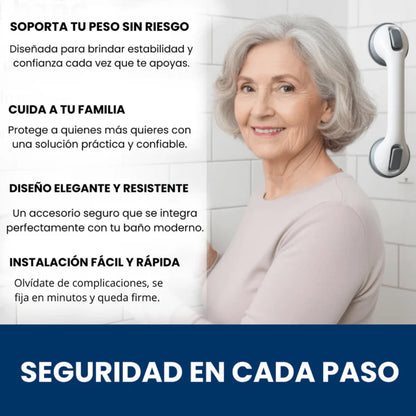 Barra De Apoyo Antideslizante Para Baño Con Ventosa - Ideal Para Adultos Mayores