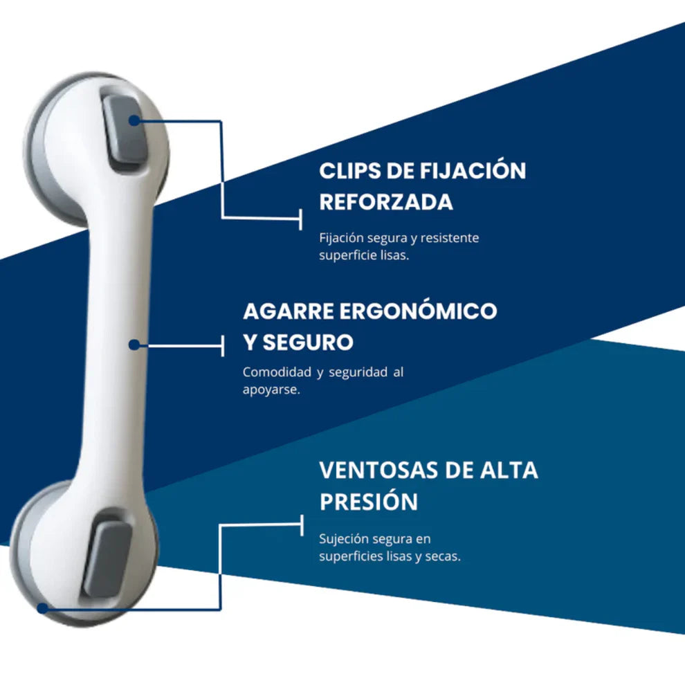 Barra De Apoyo Antideslizante Para Baño Con Ventosa - Ideal Para Adultos Mayores