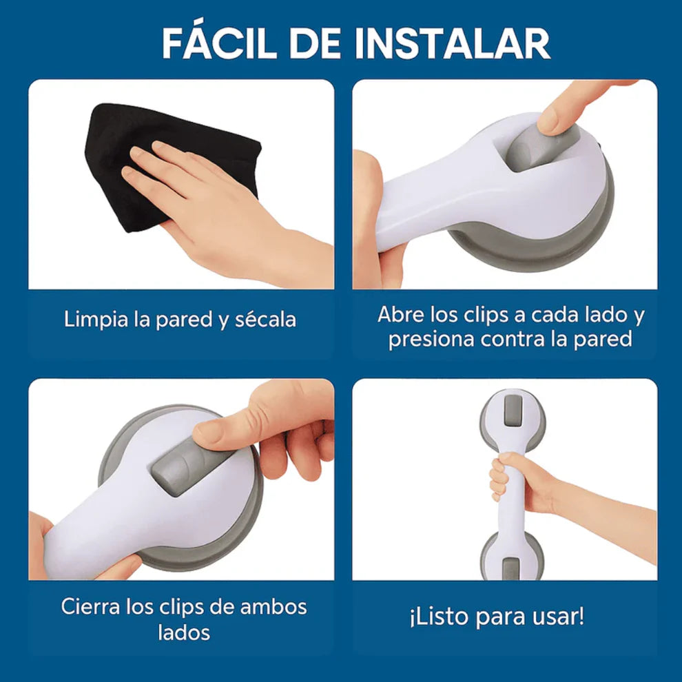 Barra De Apoyo Antideslizante Para Baño Con Ventosa - Ideal Para Adultos Mayores