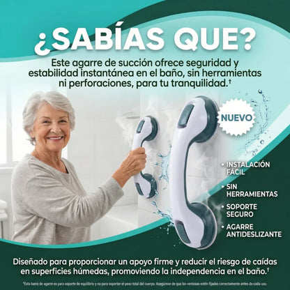 Barra De Apoyo Antideslizante Para Baño Con Ventosa - Ideal Para Adultos Mayores